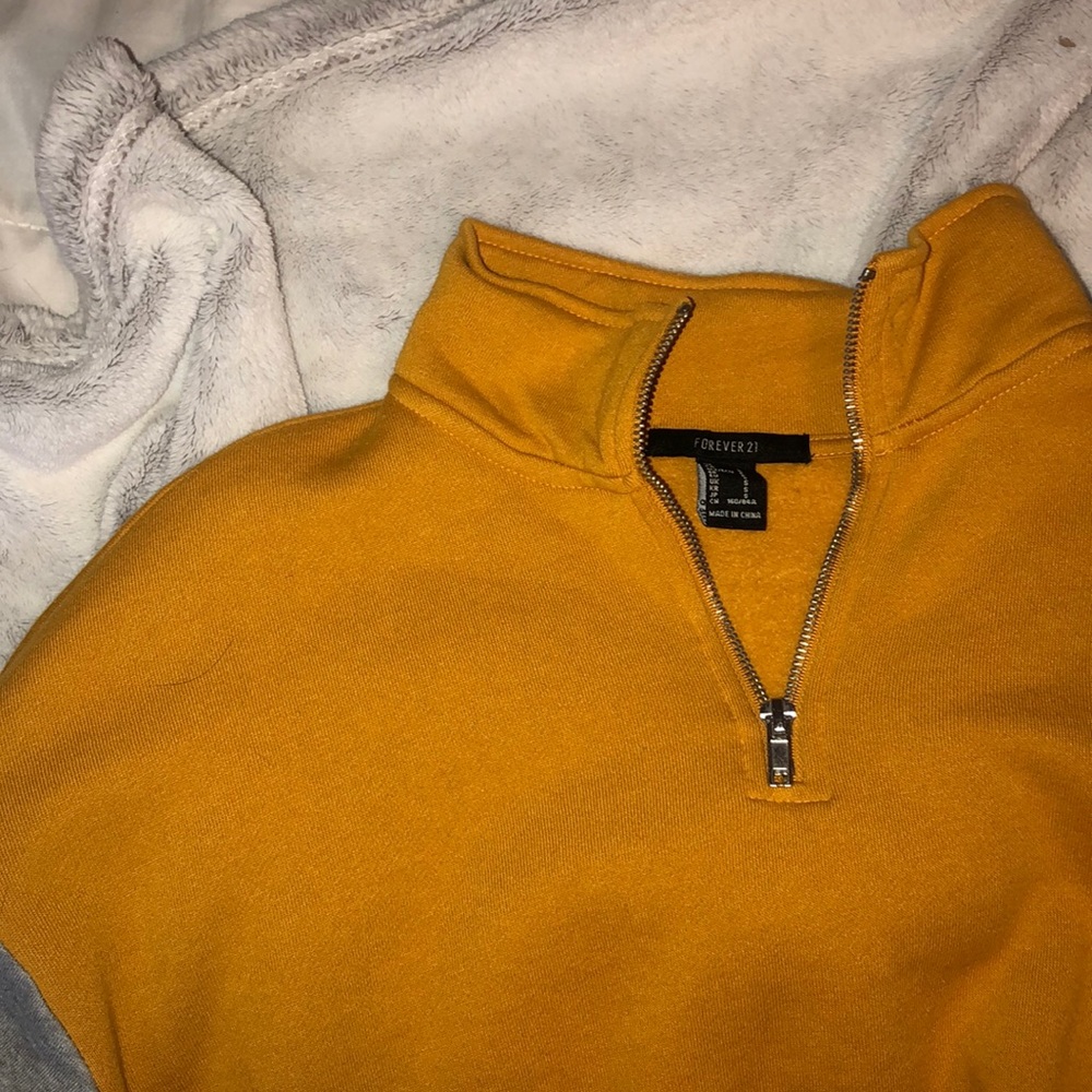 Forever 21 cropped half zip